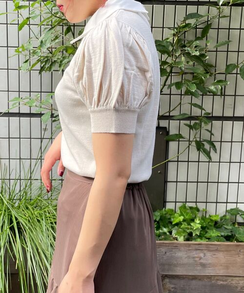 MAJESTIC LEGON（マジェスティックレゴン）の「襟付き2wayニット（ニット/セーター・レディース・ブラック/ブラウン/アイボリー・MEDIUM）」の22枚目の写真