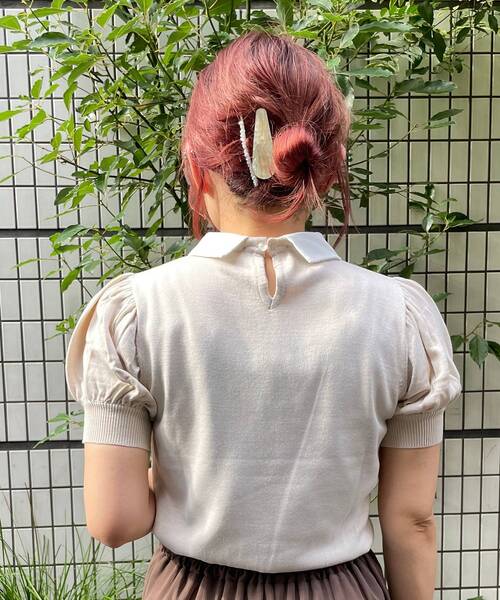 MAJESTIC LEGON（マジェスティックレゴン）の「襟付き2wayニット（ニット/セーター・レディース・ブラック/ブラウン/アイボリー・MEDIUM）」の11枚目の写真