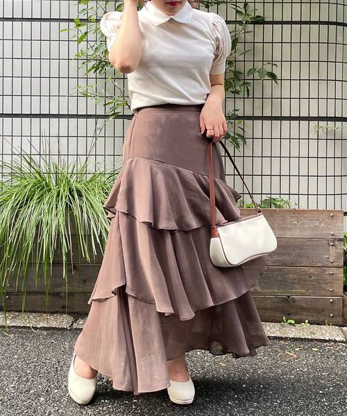 MAJESTIC LEGON（マジェスティックレゴン）の「襟付き2wayニット（ニット/セーター・レディース・ブラック/ブラウン/アイボリー・MEDIUM）」の5枚目の写真