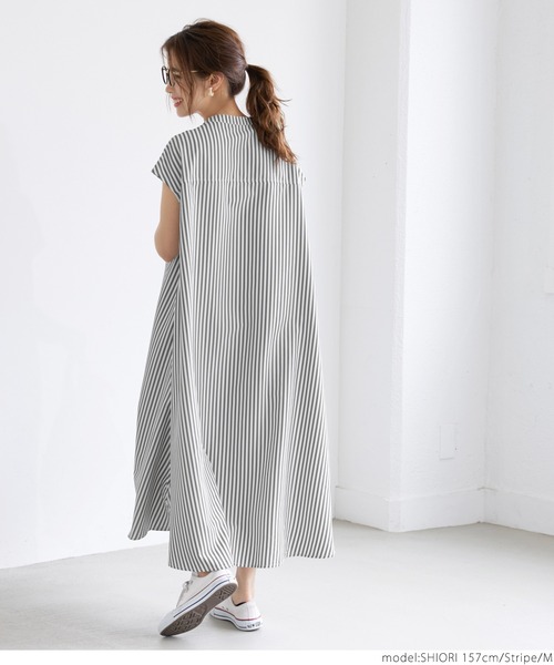 coca（coca）（コカ）の「ストライプスキッパーシャツワンピース（シャツワンピース・レディース・ストライプ・L/M）」の14枚目の写真