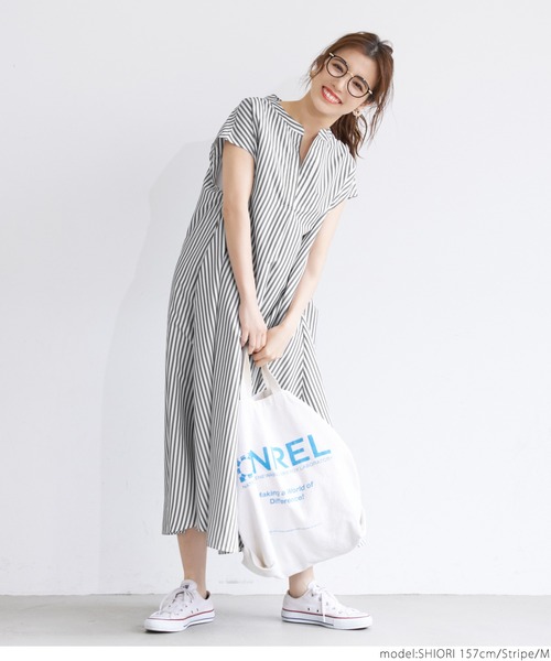 coca（coca）（コカ）の「ストライプスキッパーシャツワンピース（シャツワンピース・レディース・ストライプ・L/M）」の15枚目の写真