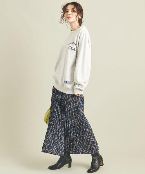 BEAUTY&YOUTH UNITED ARROWS(ビューティーアンドユースユナイテッドアローズ)の「【WEB限定】by ※チェックプリーツスカート -ウォッシャブル- ∴(スカート・レディース・ブラック/ネイビー/ナチュラル・FREE)」の16枚目の写真