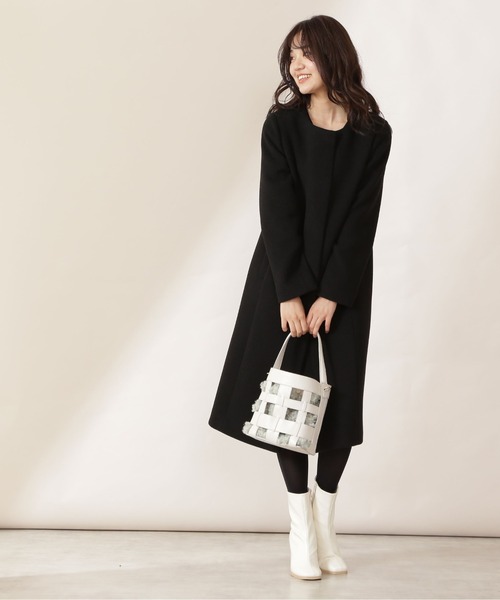 PROPORTION BODY DRESSING（プロポーションボディドレッシング）の「ファー付きノーカラーコート / 1211252007（ノーカラーコート・レディース・ブラック/グレー/ダークベージュ・SMALL/MEDIUM/X-SMALL）」の22枚目の写真