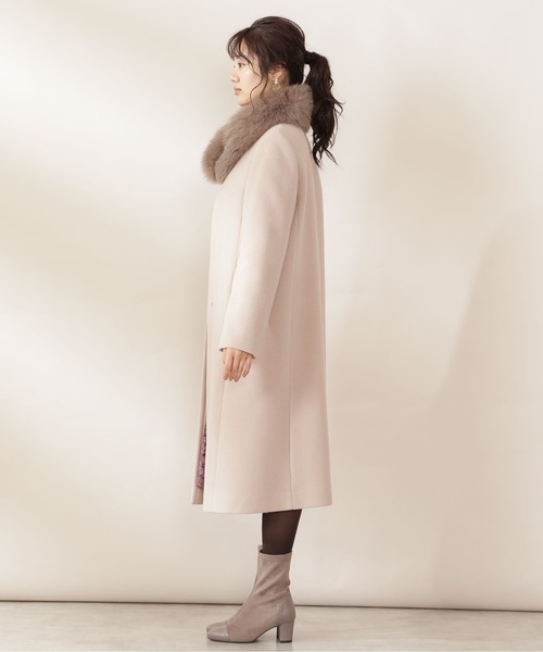 PROPORTION BODY DRESSING（プロポーションボディドレッシング）の「ファー付きノーカラーコート / 1211252007（ノーカラーコート・レディース・ブラック/グレー/ダークベージュ・SMALL/MEDIUM/X-SMALL）」の14枚目の写真