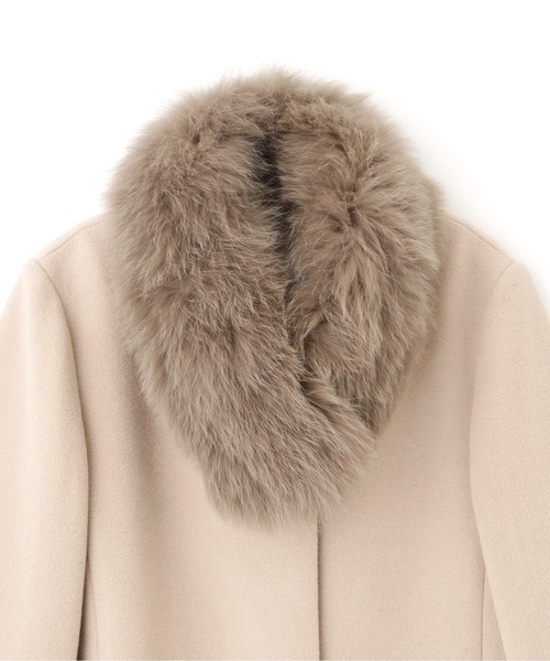 PROPORTION BODY DRESSING（プロポーションボディドレッシング）の「ファー付きノーカラーコート / 1211252007（ノーカラーコート・レディース・ブラック/グレー/ダークベージュ・SMALL/MEDIUM/X-SMALL）」の5枚目の写真