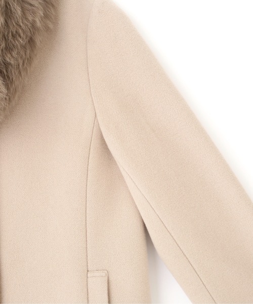 PROPORTION BODY DRESSING（プロポーションボディドレッシング）の「ファー付きノーカラーコート / 1211252007（ノーカラーコート・レディース・ブラック/グレー/ダークベージュ・SMALL/MEDIUM/X-SMALL）」の21枚目の写真