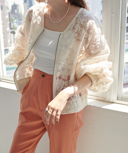 DISCOAT（ディスコート）の「VTGレースブルゾン（シャツ/ブラウス