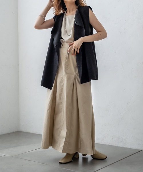 mystic（ミスティック）の「タックフレアスカート（スカート・レディース・ブラック/ベージュ/オリーブ・1/2）」の16枚目の写真