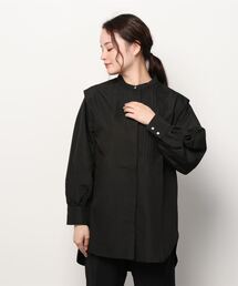 Per sist ence | Per sist ence/パーシエンス T/Cツイル ピンタック入りチュニックシャツ(シャツ/ブラウス)