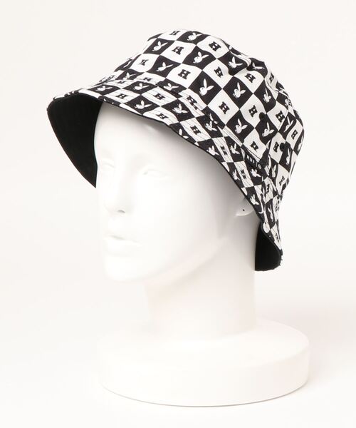 PLAYBOY（プレイボーイ）の「ハフ×プレイボーイリバーシブルバケットハット  HUF×PLAYBOY REVERSIBLE BUCKET HAT HT00566（ハット・メンズ・ブラック・MEDIUM/SMALL）」の9枚目の写真