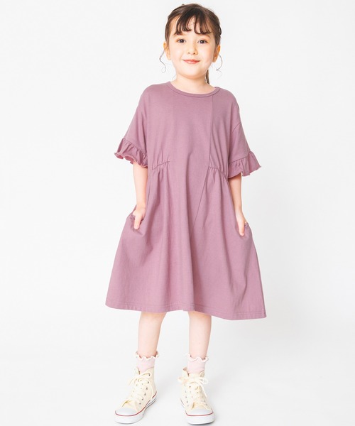 BRANSHES（ブランシェス）の「袖フリルワンピース（ワンピース・キッズ・グリーン/ピンク・110cm/150cm/120cm/100cm/90cm/140cm/130cm）」の13枚目の写真