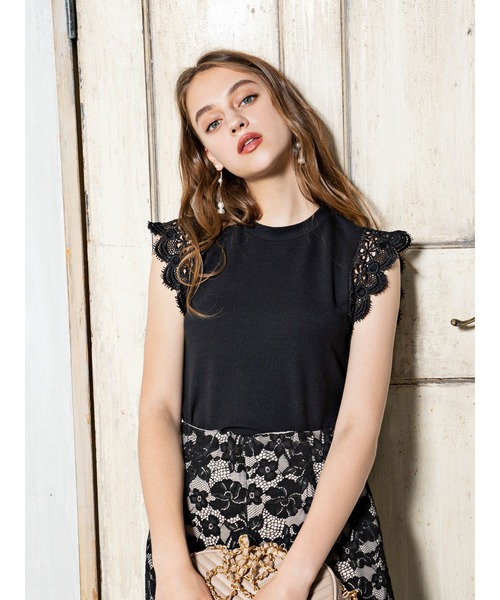 DURAS(デュラス)の「ショルダーレーストップス(Tシャツ/カットソー・レディース・ホワイト/ブラック・FREE)」の12枚目の写真