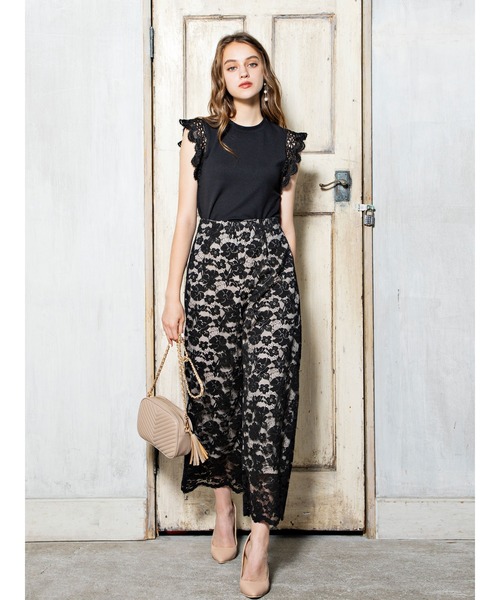 DURAS(デュラス)の「ショルダーレーストップス(Tシャツ/カットソー・レディース・ホワイト/ブラック・FREE)」の3枚目の写真