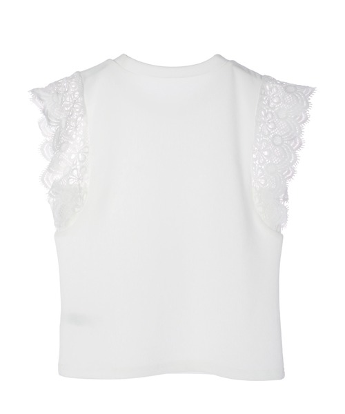 DURAS(デュラス)の「ショルダーレーストップス(Tシャツ/カットソー・レディース・ホワイト/ブラック・FREE)」の5枚目の写真