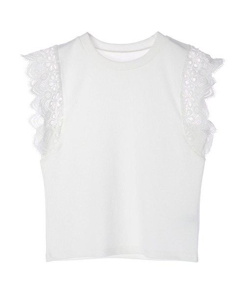 DURAS(デュラス)の「ショルダーレーストップス(Tシャツ/カットソー・レディース・ホワイト/ブラック・FREE)」の9枚目の写真