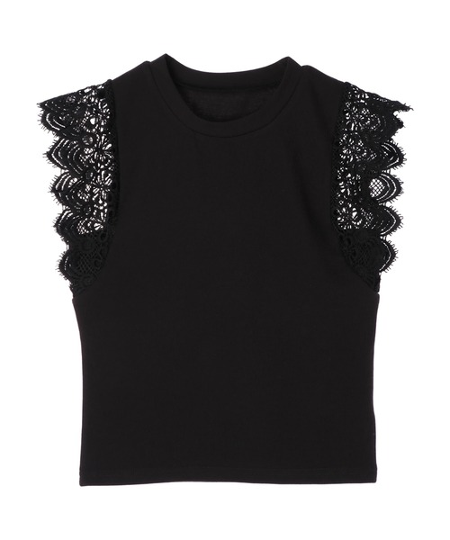 DURAS(デュラス)の「ショルダーレーストップス(Tシャツ/カットソー・レディース・ホワイト/ブラック・FREE)」の6枚目の写真