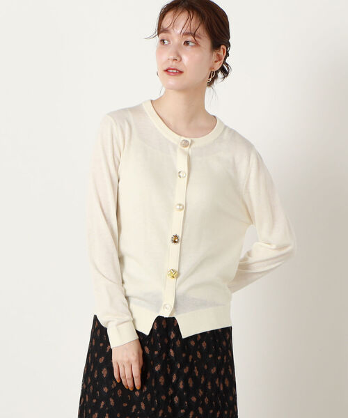 Torrazzo Donna(トラッゾドンナ)の「◇【WEB限定】【TORRAZZO DONNA/ トラッゾドンナ】ビジュー付きカーディガン(カーディガン/ボレロ・レディース・ブラック/オフホワイト/ピンク/グリーン/キャメル・FREE)」の20枚目の写真