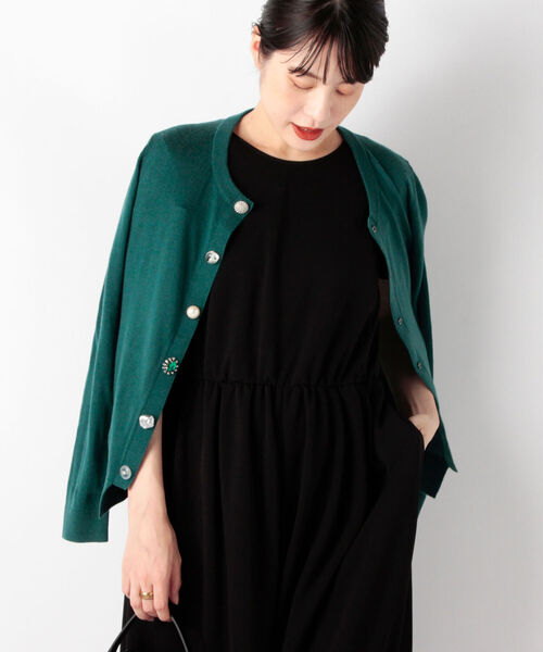 Torrazzo Donna(トラッゾドンナ)の「◇【WEB限定】【TORRAZZO DONNA/ トラッゾドンナ】ビジュー付きカーディガン(カーディガン/ボレロ・レディース・ブラック/オフホワイト/ピンク/グリーン/キャメル・FREE)」の18枚目の写真