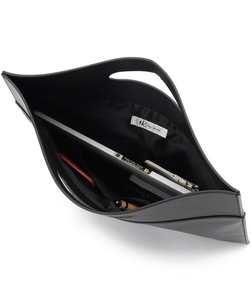 tk.TAKEO KIKUCHI（ティーケータケオキクチ）の「【WEB限定】FLシンプルクラッチ（クラッチバッグ・レディース・ブラック系5/ネイビー/ブラック・00）」の10枚目の写真