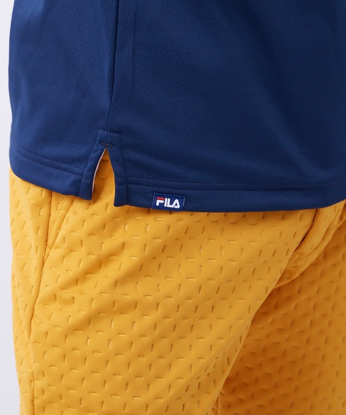 FILA（フィラ）の「【FILA:フィラゴルフ】メンズハーフZIPシャツ / ゴルフウェア（シャツ/ブラウス・メンズ・ブラック/ネイビー/オフホワイト・LARGE/X-LARGE/MEDIUM）」の9枚目の写真