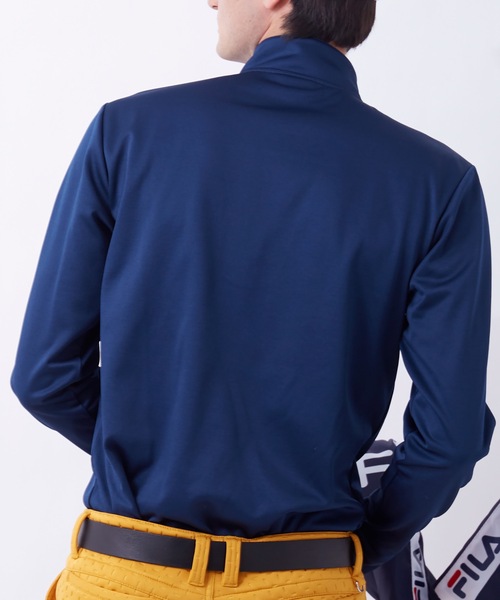 FILA（フィラ）の「【FILA:フィラゴルフ】メンズハーフZIPシャツ / ゴルフウェア（シャツ/ブラウス・メンズ・ブラック/ネイビー/オフホワイト・LARGE/X-LARGE/MEDIUM）」の6枚目の写真