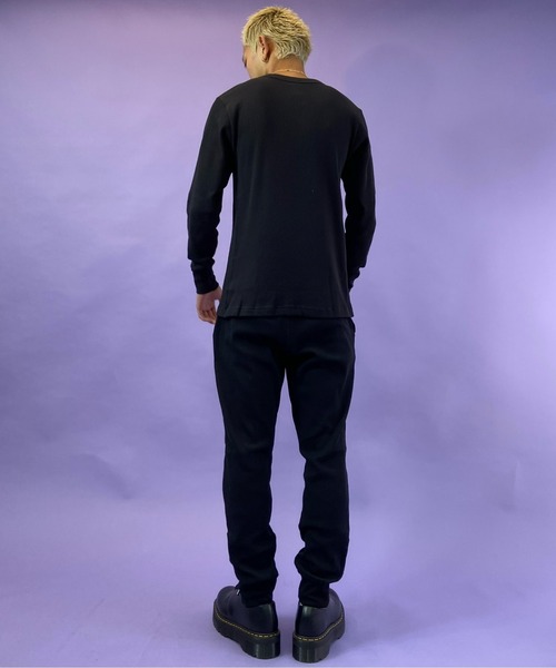 HANES(ヘインズ)の「HANES/ヘインズ ビーフィー サーマルジョガーパンツ/セットアップ対応 HM9-U102(スウェットパンツ・メンズ・ブラック/グレー・M/L/XL)」の9枚目の写真