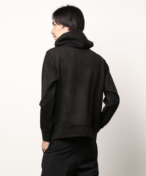 CROWDED CLOSET（クラウデッドクローゼット）の「フェイクスエードダンボールパーカー（パーカー・メンズ・ベージュ/ブラック/カーキ・02/03/04）」の4枚目の写真