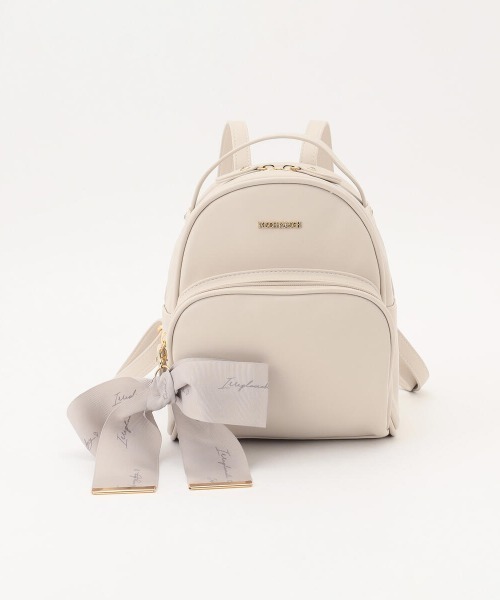 MISCH MASCH（ミッシュマッシュ）の「Letter Ribbon リュック（バックパック/リュック・レディース・ブラック/ベージュ/ピンク・FREE）」の3枚目の写真