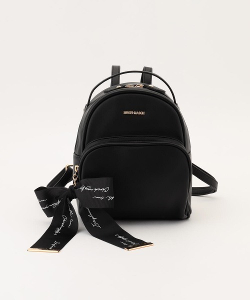 MISCH MASCH（ミッシュマッシュ）の「Letter Ribbon リュック（バックパック/リュック・レディース・ブラック/ベージュ/ピンク・FREE）」の2枚目の写真
