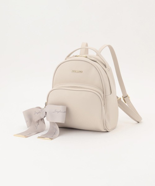 MISCH MASCH（ミッシュマッシュ）の「Letter Ribbon リュック（バックパック/リュック・レディース・ブラック/ベージュ/ピンク・FREE）」の8枚目の写真
