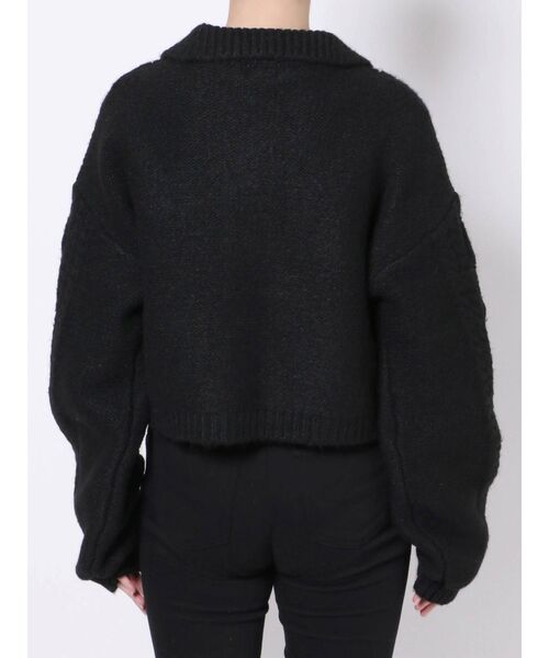 merry jenny（メリージェニー）の「flowerケーブルニットジャケット（カーディガン/ボレロ・レディース・ブラック/ブラウン/アイボリー・FREE）」の22枚目の写真