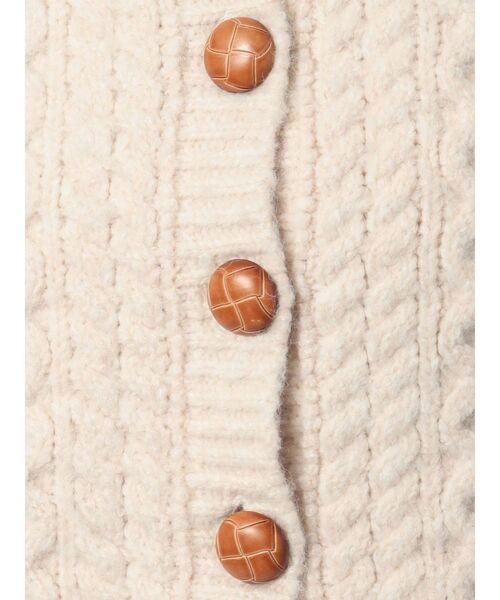merry jenny（メリージェニー）の「flowerケーブルニットジャケット（カーディガン/ボレロ・レディース・ブラック/ブラウン/アイボリー・FREE）」の13枚目の写真