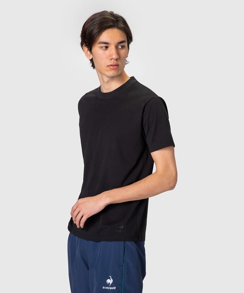le coq sportif(ルコックスポルティフ)の「【2枚セット】N.N.C-SHIRT(ニューノーマルコンフォート)ショートスリーブシャツ ユニセックス ウェア tシャツ スポーツウェア(Tシャツ/カットソー・メンズ・ホワイト×ネイビー/ブラック/ネイビー/ホワイト/ホワイト×ブラック・L/M/S/XL/XXL)」の21枚目の写真