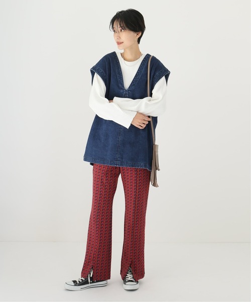 Simplicite(サンプリシテ)の「キカガラ ジャガードパンツ◆(その他パンツ・レディース・ブラウン/ブルー系その他・FREE)」の18枚目の写真