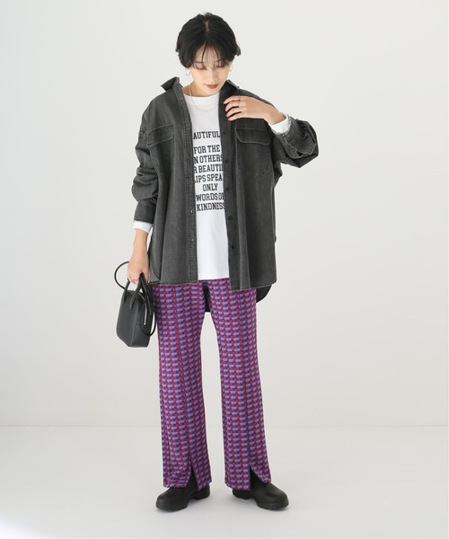 Simplicite(サンプリシテ)の「キカガラ ジャガードパンツ◆(その他パンツ・レディース・ブラウン/ブルー系その他・FREE)」の8枚目の写真