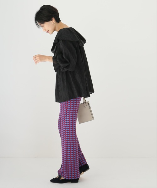Simplicite(サンプリシテ)の「キカガラ ジャガードパンツ◆(その他パンツ・レディース・ブラウン/ブルー系その他・FREE)」の6枚目の写真