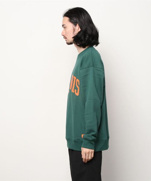 UNIVERSAL OVERALL（ユニバーサルオーバーオール）の「【UNIVERSAL OVERALL/ユニバーサルオーバーオール】 カレッジロゴ オーバーサイズ スウェット/【ILLINOIS】プリント（スウェット・メンズ・ホワイト/グリーン/ライトブラウン/ネイビー/グレー・M/L/XL）」の9枚目の写真