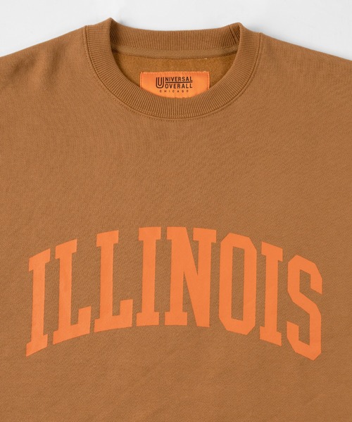UNIVERSAL OVERALL（ユニバーサルオーバーオール）の「【UNIVERSAL OVERALL/ユニバーサルオーバーオール】 カレッジロゴ オーバーサイズ スウェット/【ILLINOIS】プリント（スウェット・メンズ・ホワイト/グリーン/ライトブラウン/ネイビー/グレー・M/L/XL）」の19枚目の写真