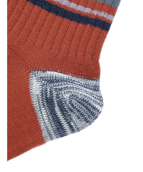 koe（コエ）の「3x1針抜きリブボーダー*（ソックス/靴下・レディース・ベージュ/レッド/チャコールグレー/アイボリー・FREE）」の10枚目の写真