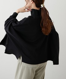 PUAL CE CIN | 【Du noir】裏毛変形ハイネックプルオーバー(スウェット)