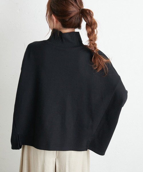 PUAL CE CIN（ピュアルセシン）の「【Du noir】裏毛変形ハイネックプルオーバー（スウェット・レディース・ブラック/チャコールグレー/グレイッシュベージュ・FREE）」の18枚目の写真