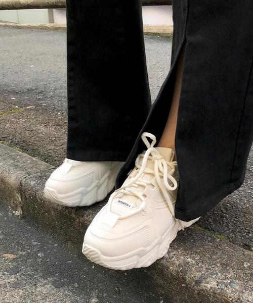 INGNI(イング)の「ボリューム/DAD/スニーカー(スニーカー・レディース・ブラック/オフホワイト/ベージュ・S/M/L/LL)」の14枚目の写真