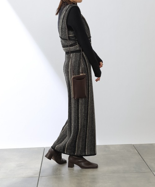 COLONY 2139（コロニートゥーワンスリーナイン）の「モヘヤ混ジャガード柄ニットスカート(セットアップ対応)（スカート・レディース・ブラック/グリーン/グレイッシュベージュ・FREE）」の9枚目の写真