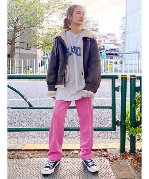 Ungrid（アングリッド）の「ビッグシルエットロゴスウェット ( トレーナー / カレッジロゴ )（スウェット・レディース・ライトグレー/ネイビー・FREE）」の13枚目の写真