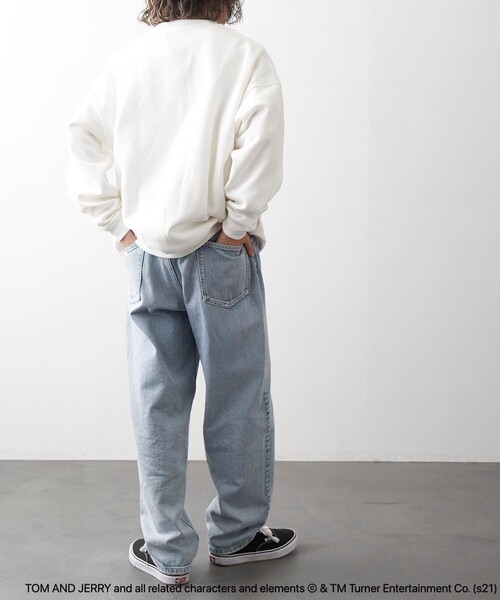 PUBLUX（パブリュクス）の「【PUBLUX/パブリュクス】 別注ジェリープリントクルーネックスウェット/ユニセックス/トムとジェリー（スウェット・メンズ・オフホワイト/グレー/ブラック/ブラウン/グリーン/サックスブルー/ネイビー・SMALL/MEDIUM/LARGE）」の14枚目の写真