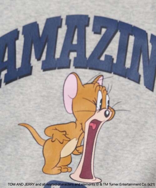 PUBLUX（パブリュクス）の「【PUBLUX/パブリュクス】 別注ジェリープリントクルーネックスウェット/ユニセックス/トムとジェリー（スウェット・メンズ・オフホワイト/グレー/ブラック/ブラウン/グリーン/サックスブルー/ネイビー・SMALL/MEDIUM/LARGE）」の13枚目の写真