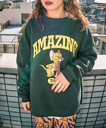 【PUBLUX/パブリュクス】 別注ジェリープリントクルーネックスウェット/ユニセックス/トムとジェリー