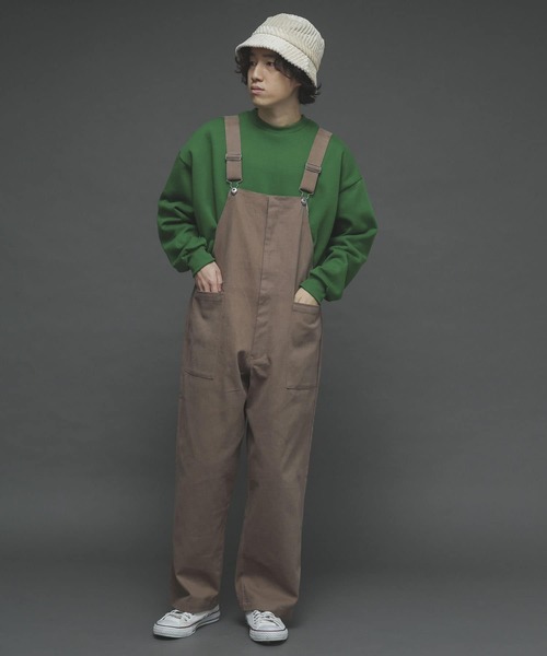 SENSE OF PLACE by URBAN RESEARCH(センスオブプレイスバイアーバンリサーチ)の「チノオーバーオール(サロペット/オーバーオール・メンズ・ブラック/ベージュ・MEDIUM/LARGE)」の9枚目の写真