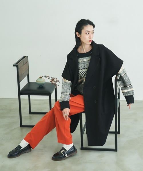 VACANCY（ヴァカンシー）の「マルチウェイメルトンオーバーコート（チェスターコート・レディース・ブラック/ブルー/グリーン・FREE）」の17枚目の写真