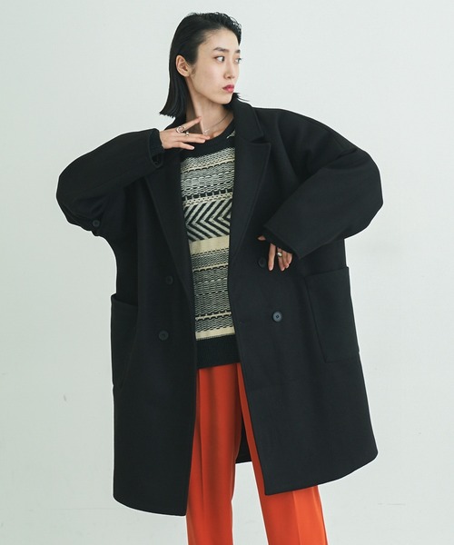 VACANCY（ヴァカンシー）の「マルチウェイメルトンオーバーコート（チェスターコート・レディース・ブラック/ブルー/グリーン・FREE）」の5枚目の写真